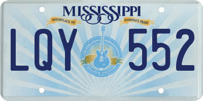 MS license plate LQY552