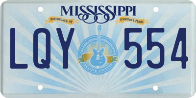 MS license plate LQY554