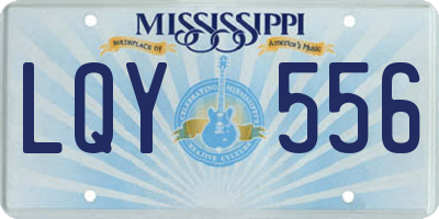 MS license plate LQY556