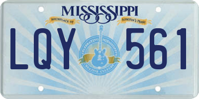 MS license plate LQY561