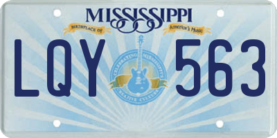 MS license plate LQY563