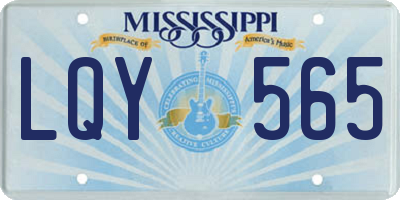 MS license plate LQY565
