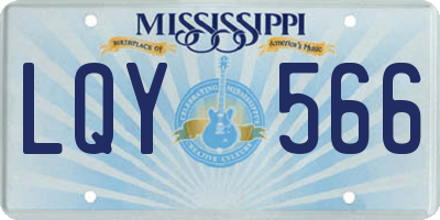 MS license plate LQY566
