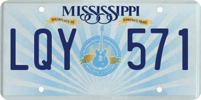 MS license plate LQY571