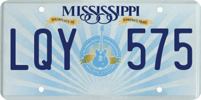 MS license plate LQY575