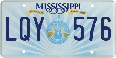 MS license plate LQY576