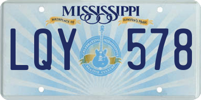 MS license plate LQY578