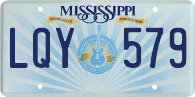 MS license plate LQY579