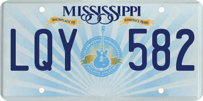 MS license plate LQY582
