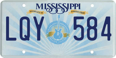 MS license plate LQY584
