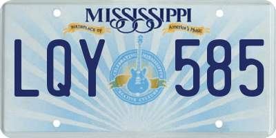 MS license plate LQY585