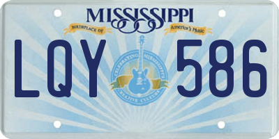 MS license plate LQY586