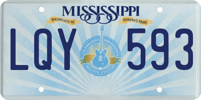 MS license plate LQY593