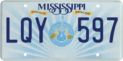 MS license plate LQY597