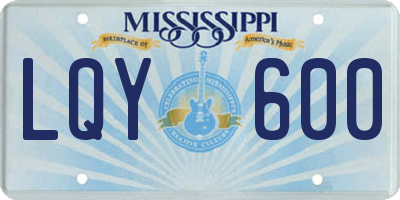 MS license plate LQY600