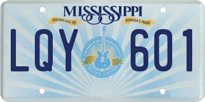 MS license plate LQY601
