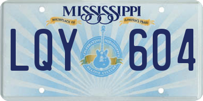 MS license plate LQY604