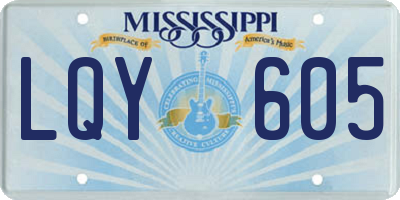 MS license plate LQY605