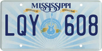 MS license plate LQY608