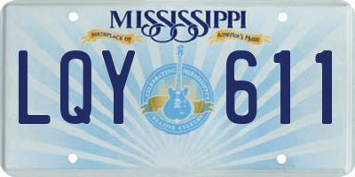 MS license plate LQY611
