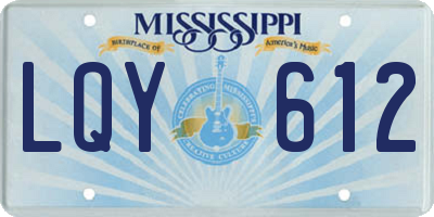 MS license plate LQY612