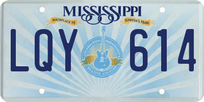 MS license plate LQY614