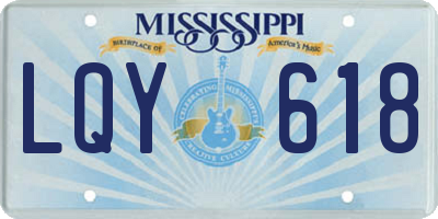 MS license plate LQY618