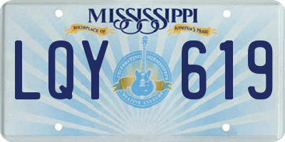 MS license plate LQY619