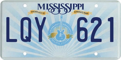 MS license plate LQY621