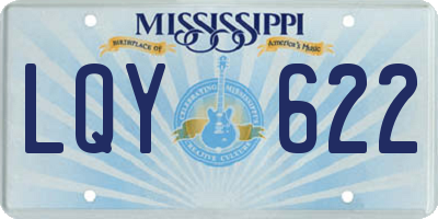 MS license plate LQY622