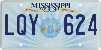 MS license plate LQY624