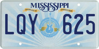 MS license plate LQY625