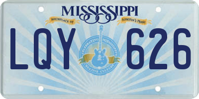 MS license plate LQY626