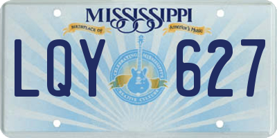 MS license plate LQY627