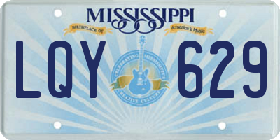 MS license plate LQY629