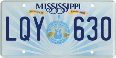 MS license plate LQY630