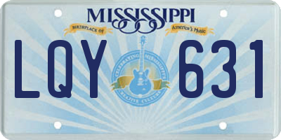 MS license plate LQY631