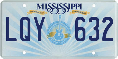 MS license plate LQY632