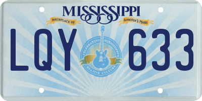 MS license plate LQY633