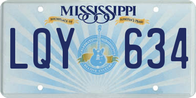 MS license plate LQY634