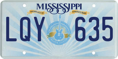 MS license plate LQY635