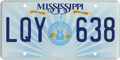 MS license plate LQY638