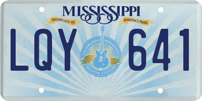MS license plate LQY641