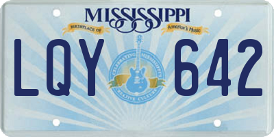 MS license plate LQY642