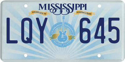 MS license plate LQY645