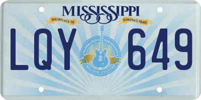 MS license plate LQY649