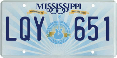 MS license plate LQY651
