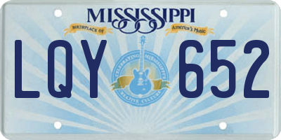 MS license plate LQY652