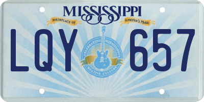 MS license plate LQY657