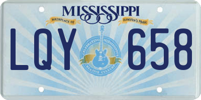 MS license plate LQY658